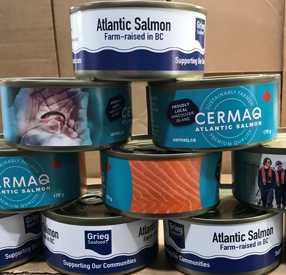 Fresh and canned salmon donated to local food banks